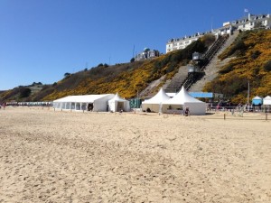 Marquee hire Dorset - beach wedding