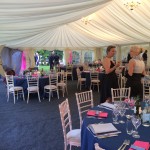 Maidman's Marquees ivory lined marquee interior
