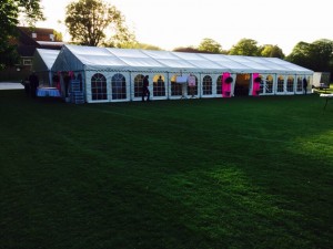 Maidman's Marquees. Two adjoining marquees created space for charity ball